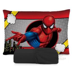 Lençol solteiro 2 pçs fronha estampada - Amora enxovais, homem aranha 