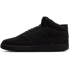 Nike Mens Court Vision Mid Sneaker, Black 001, 8.5