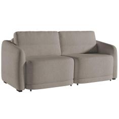 Sofá Cama Casal Para Sala 196cm Polska K04 Bouclê Bege Escuro - Mpozenato