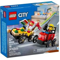 Lego City Carro de Pizza vs Caminhão de Bombeiros 60458