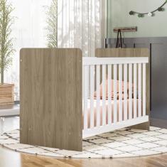 Berço MDF Labirinto Henn - Rustico com Branco