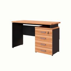 Escrivaninha Yaris 4 GV Nogal Sevilha e Preta 120 cm