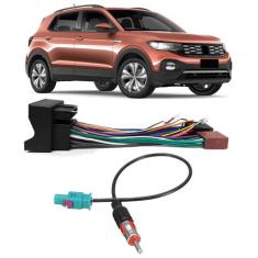 Kit Chicote de Ligação + Chicote Adaptador de Antena Vw T-Cross PCD - 