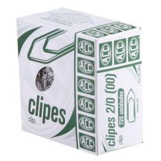 Caixa De Clipes Nº 2/0 Galvanizado Com 725 Unidades - Acc