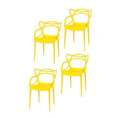 Conjunto 4 Cadeiras Allegra Neew House Amarelo