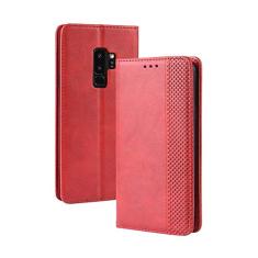 Capa para Samsung Galaxy S9 Plus, capa flip carteira de couro para Samsung Galaxy S9 Plus, capa magnética retrô para celular, capa carteira com compartimentos para cartão