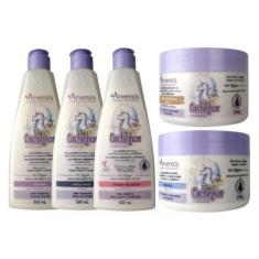 Kit Arvensis Cachinhos Ondulados E Cacheados 5 Itens