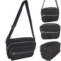 Bolsa Feminina Tactel Transvesal 801 - ELLO, Preto