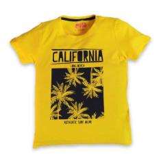 Camiseta Manga Curta Califórnia  Like Fun, Amarelo, 12