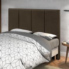 Cabeceira Queen com Porta Objeto e Tomada USB Chocolate