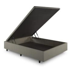 Base Box Baú 138x188x34 cm Linho Bege