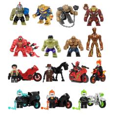 Boneco Super Big Herois Hulk Thanos Batman Vingadores Bloco De Montar