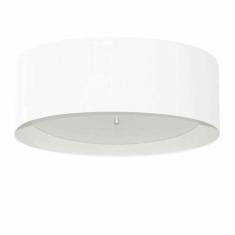 Plafon Cilíndrico Md-3008 Cúpula Em Duplo Tecido 60x25cm Branco / Branco - Bivolt