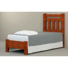 Cama Solteirão (Solteiro Extra) Bari de Madeira Maciça Angelim Pedra/Tauari