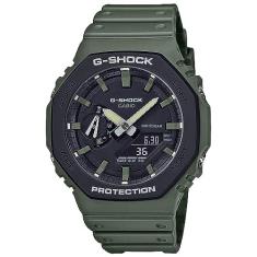 Relógio CASIO G-SHOCK masculino anadigi verde GA-2110SU-3ADR