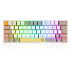 Teclado Mecânico Gamer Redragon Fizz Daylight - ABNT2 - RGB - Switch Marrom - K617RGB-YL-WT-GY
