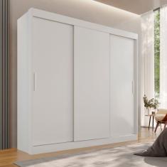 Guarda-roupa 2 Gavetas 3 Portas de Correr Porto Branco