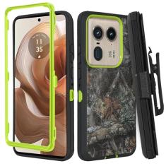 Thousandgear Capa compatível com Motorola Moto Edge 50 Ultra 2024, coldre durável de grau militar com clipe de cinto, capa protetora resistente à prova de poeira, à prova de choque, capa robusta 3 em