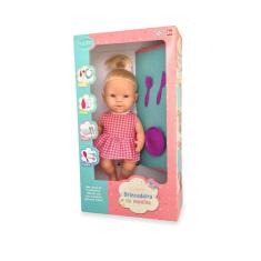 Boneca Em Vinil Brincadeira De Menina Papinha + Acessórios