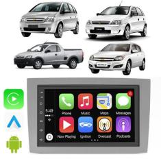 Kit Multimidia Android Vectra Meriva 2003-2010 7 Pol Carplay GPS Wifi 