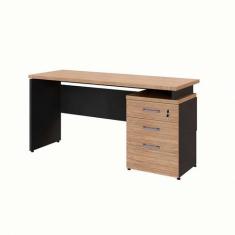 Escrivaninha Yaris 3 GV Ameixa e Preta 150 cm - GEBBWEB