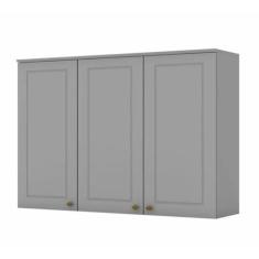 Armário de Cozinha Henn Americana 3 Portas 120 cm C352-05, Cinza