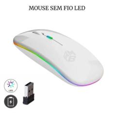 Mouse Sem Fio Wireless Bluetooth Recarregável Led Rgb 2.4ghz Color - R
