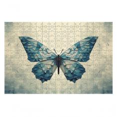 Quebra-cabeça Cognitivo Borboleta Azul Em Mdf 300 Peças