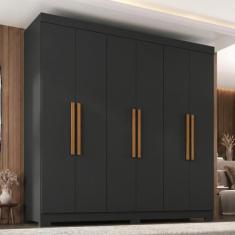 Guarda Roupa 6 Portas com pés Paris Espresso Móveis