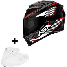 Capacete Masculino Feminino Asx Eagle Hunter + Viseira Fumê