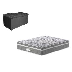 Colchão Casal Probel Evolution Mais Calçadeira Baú Suede Preto - FDT