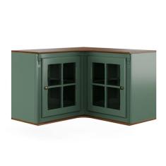 Armário de Cozinha Aéreo de Canto Hannover de Madeira com 2 Portas de 