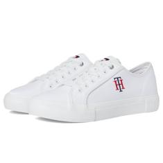 Tommy Hilfiger Tênis feminino Alezya, Listras brancas multicoloridas, 36