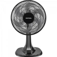 Ventilador de Mesa Ventisol Turbo 6 30cm Preto/Cinza 127v, Preto e Cin
