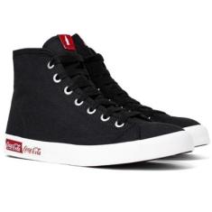 Tênis Masculino Coca Cola Casual Blend Basic Hi Confortável Cano Alto Cadarço 2236L-Masculino