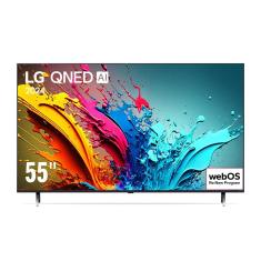 Smart TV 4K 55" LG QNED 55QNED85T com Processador a8 AI, Painel 120Hz, Quantum Dot Nanocell, Design Super Slim, FreeSync e webOS 24