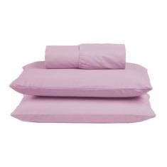 Jogo de Cama Box King Size 03 peças 100% Algodão Lençol Liso Percal 30