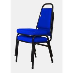 02 Cadeiras Empilhável para Hotelaria Linha Hotel Jersey Azul