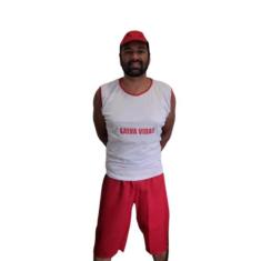 Fantasia Salva Vidas Adulto Masculino Carnaval Tema Profissão Life Gua