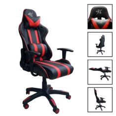 Cadeira Gamer BRX Modelo 702 Cor Preto com Vermelha