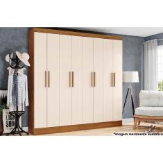 Guarda Roupa Casal 8 Portas e 4 Gavetas B51 Nature/Off White - Henn