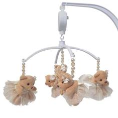 Mobile Para Berço Musical Giratório Ursa Bege - Erich Baby
