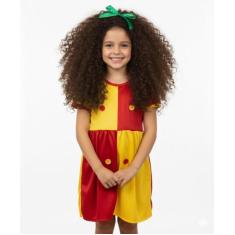 Fantasia Infantil Vestido Roupa Emília Boneca ( dos 6 meses aos 12 ano