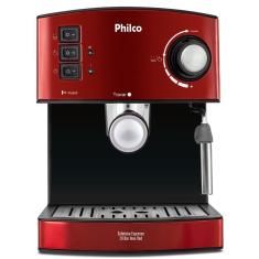 Cafeteira Expresso & Cápsulas Philco 20 Bar Inox Red PCF24 110V