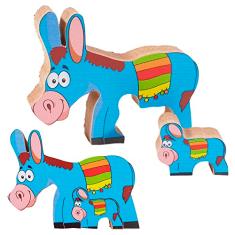 Quebra Cabeça Zoo Filhotes Madeira - Burro - 73533 - Maninho Artesanatos