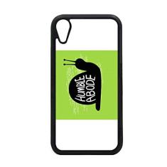 Capa com desenho de animal de caracol preto natural para iPhone XR para proteção de telefone Apple