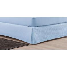 Saia para Cama Box Solteiro Micromatelada - Loja do Koala, Azul