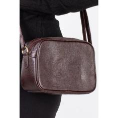 Bolsa quadrada pequena de couro liso Diana-Feminino