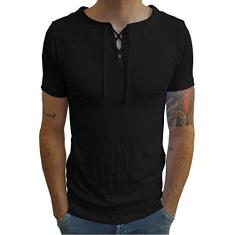 Camiseta Bata Viscose Com Elastano Manga Curta tamanho:g;cor:preto