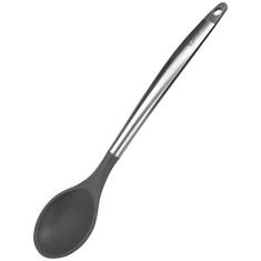 Colher De Silicone Com Cabo Inox 33,5Cm - Cool Grey - Oxford